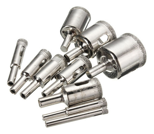 Kit 15 Brocas Diamantada Serra Copo 6 A 50 Mm Porcelanato 0