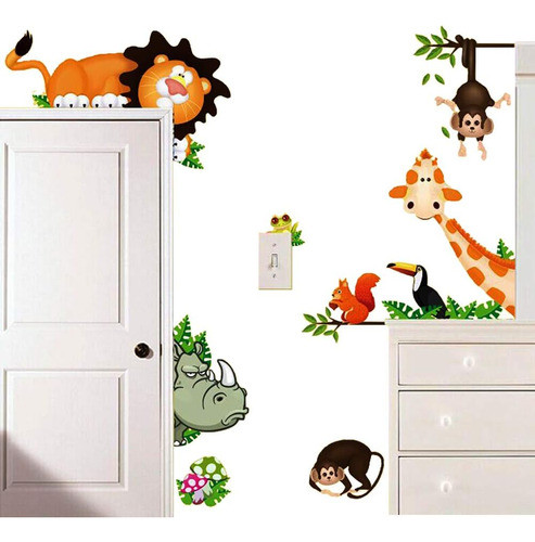 Mlm Lovely Giraffe Monkey Rhinoceros Lion Zoo Zoological 1
