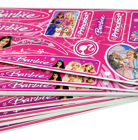 Plancha Kit De Calcomanías Para Bicicletas Similar Barbie 0