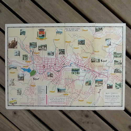 Mapa Turístico De Teresópolis - 1962 - Flumitur 0