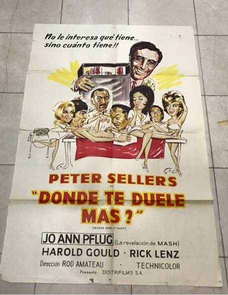Antiguo Afiche De Cine Original C/peter Sellers 0 Antiguo Afiche De Cine Original C/peter Sellers 0