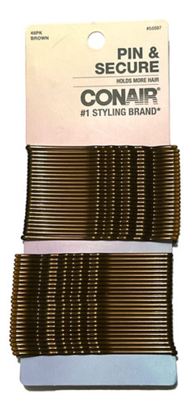 Bobby Pins Conair Extra Long 48 Peças Marrons 0