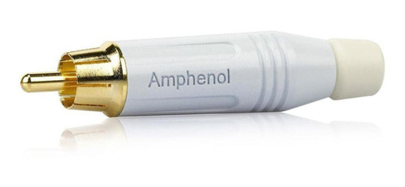 Plug Rca Macho Acpr-wht, Branco - Amphenol 1