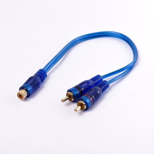 Cable Y Bifurcador 2 Rca Hembra A 1 Rca Macho Ideal Potencia 0