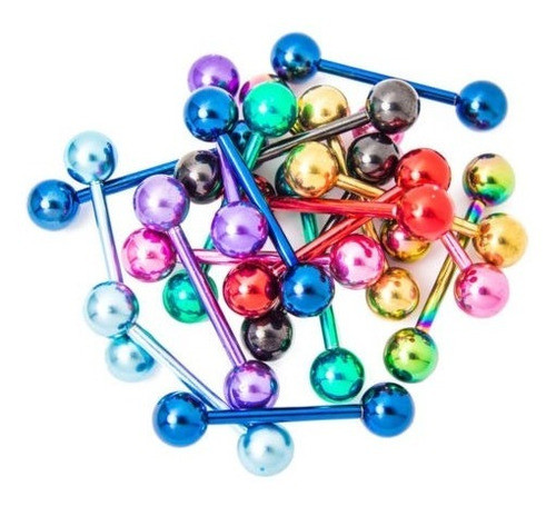 Venta Por Mayor Lote De 20pc Lengua Anillo Anodizado Titanio 1