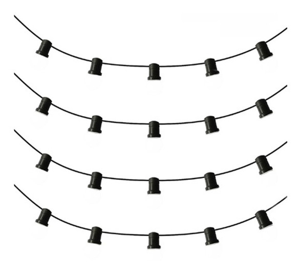 Guirnalda Luces Tira 7 Mt Con Lamparas 25w Opal Tipo Hongo 1