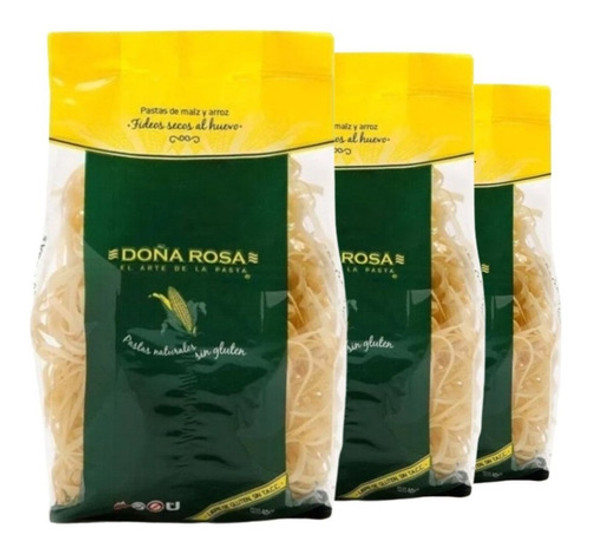 Fideos Secos Sin Tacc Caseritos Al Huevo Doña Rosa 400g X3 0 Fideos Secos Sin Tacc Caseritos Al Huevo Doña Rosa 400g X3 0