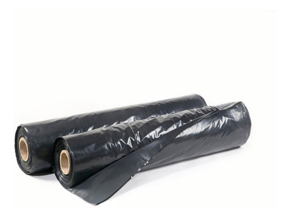 Rollo Nylon Polietileno Negro 6mt 200mic 50mt Obras Piso 0