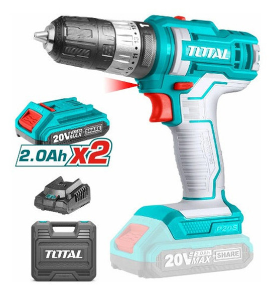 Taladro Percutor Atornillador Total 20v 2 Bat Y Maleta-ynter 0