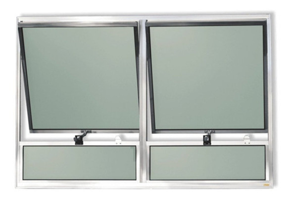 Janela De Alumínio Maxim-ar 2 Seções 80x120cm Vidro Mini 0