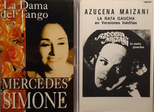 2 Casetes Mercedes Simone Azucena Maizani Versiones Inéditas 0