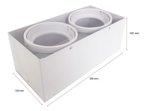 Artefacto Adosar Ar111/es111 Doble - Calidad Unilux 1