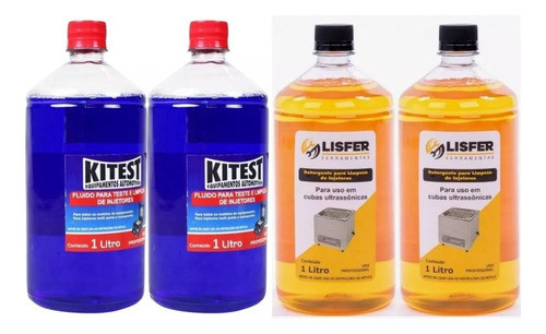 Kit 2 Fluido 2 Detergente Teste E Limpeza Injetores 1 Litro 0