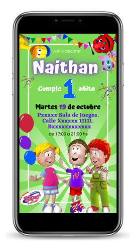 Invitacion Digital  Biper Y Sus Amigos Cumpleaños 0