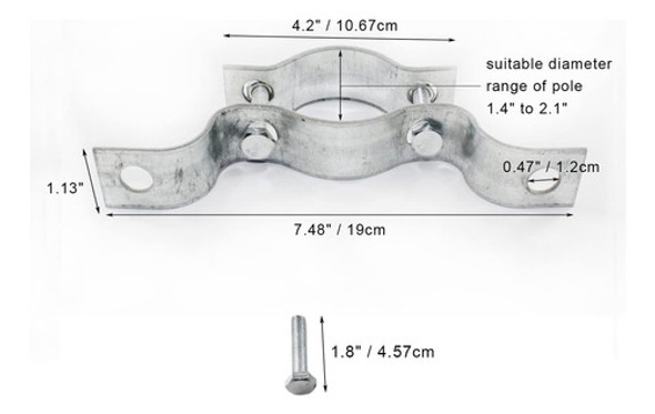 Wdwlbsm 2 Soportes De Montaje En Pared Para Mstil De Antena, 1