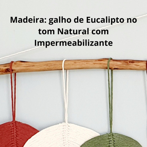 1 Galho Madeira Macrame Artesanal Lixado Tratado 1,8 Metro 1