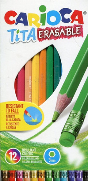 Lápices De Colores - Carioca - 12 Unidades - Con Goma 0