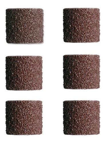 Jogo Tubo De Lixa 6 Peças 1/2 Grana 60 Dremel 408 0