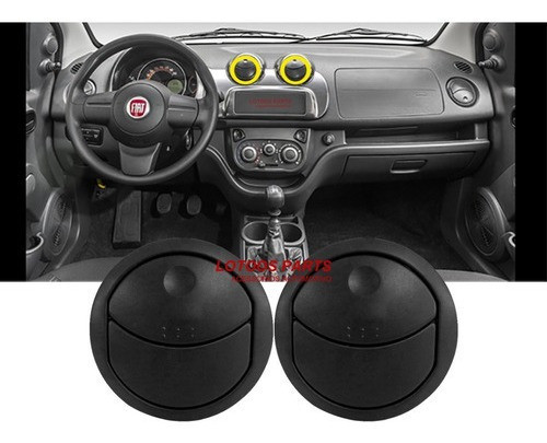 Par Difusor Ar Central Fiat Uno Vivace Way Fiorino G2 Preto 0