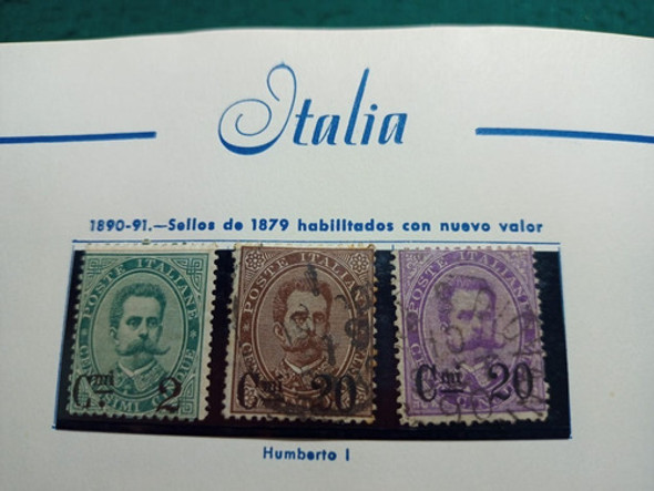 Serie De 3 Estampillas Reino De Italia Yt. 52-53-54 1