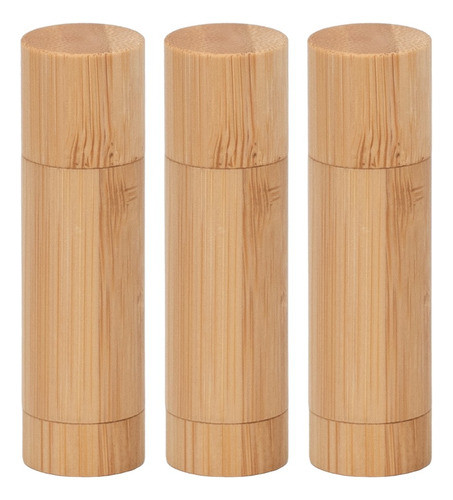 Kit 30 Frascos Em Bastão Para Lip Balm Labial Em Bambu 5ml 0
