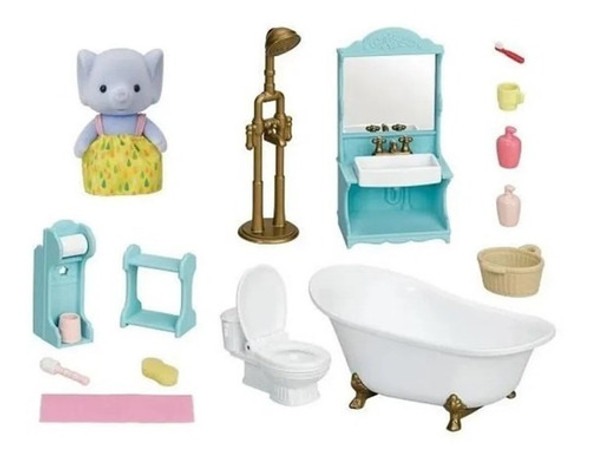 Sylvanian Families - Conjunto Banho Com Irmã Elefante 1
