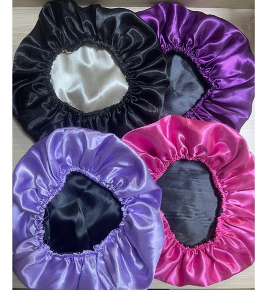 Touca Para Cabelo Dupla Face De Cetim Cores Variadas 1