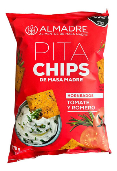 Pack X 6 Pita Chips Masa Madre De Tomate Y Romero X 170 0