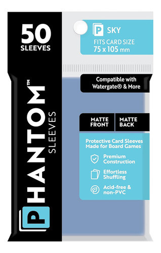 Capa Para Cartas Capstone Games Phantom Sky 75x105mm, Pacote 0