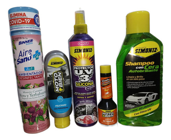 Kit Limpieza Para Moto 5 Piezas Moto Bien Simoniz 0