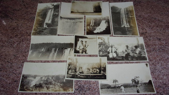 Lote 11 Fotos Antiguas En Las Cataratas Del Iguazú 0