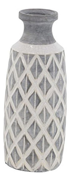 Jarrón Deco 79, 6  L X 6  W X 16  H, Gris 1