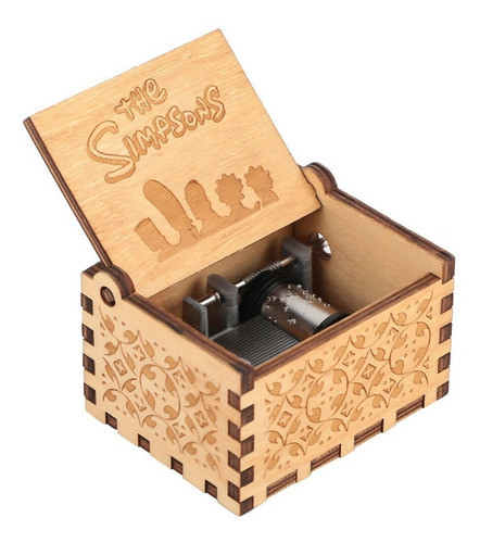 Los Simpson Cajita Musical En  Madera Coleccionable 0