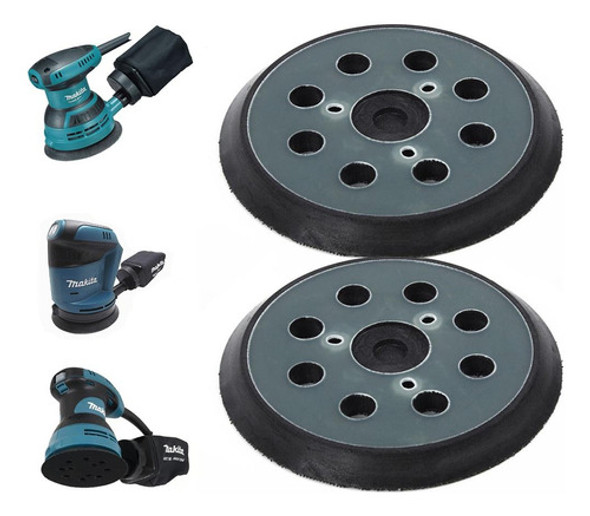 Kit 2 Bases De Velcro Para Lixadeira Roto Orbital Makita 0