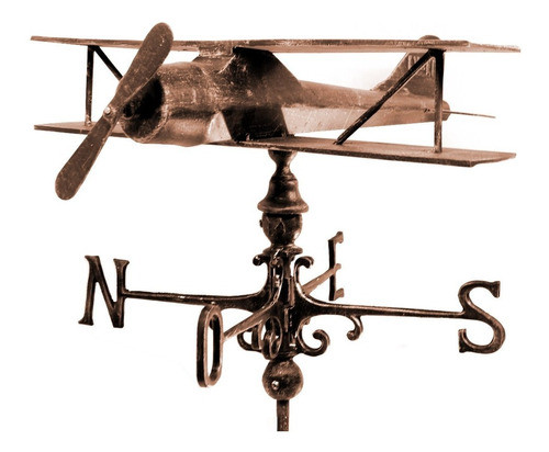 Veleta Fundición Aluminio Rosa De Los Vientos Avión (vks Av) 0