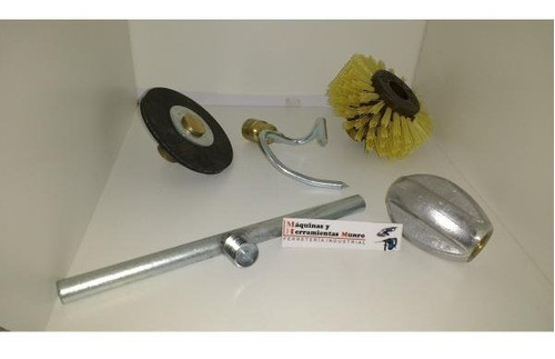 Kit 5 Accesorios Para Flejes Destapa Cañerias Industria Argentina Bocha Cepillo Tirabuzon Sopapa Y Manija 1