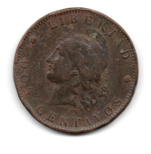 Argentina Moneda 2 Centavos Patacon Año 1889 1