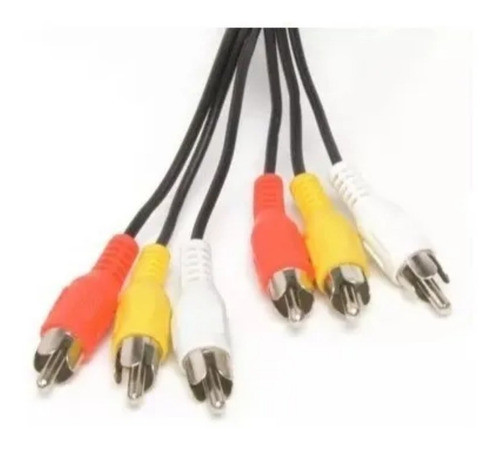 Cable Audio Video Blanco Rojo Amarillo 3 Mts 3 Rca A 3 Rca 1