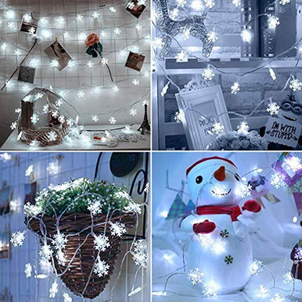 Brizlabs Luces Navideñas Con Copo De Nieve, 40 Luces Navideñ 0