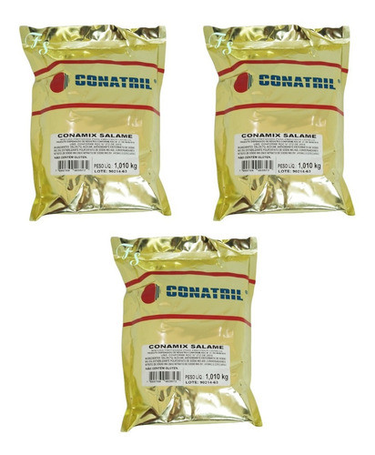 Tempero Para Salame Conamix Salame Conatril 3 Pctes De 1 Kg 0