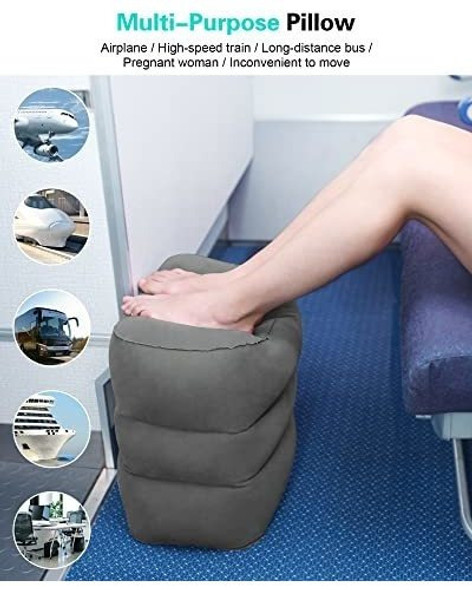 Reposapies Y Cama Para Niños Inflable Para Viajes En Avion 1