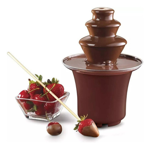 Fonte Chocolate Em Cascata 3 Andares Fácil Usar Cor Marrom 0