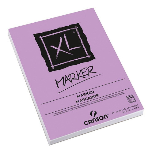Bloco Papel Canson Xl Marker A4 70g 100 Folhas 1