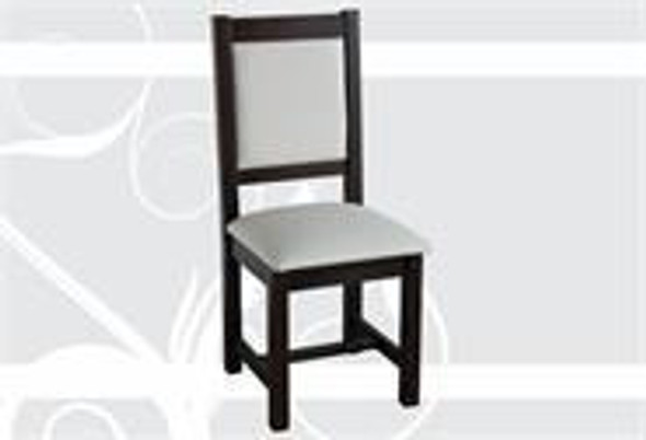 Silla Madera Castaño Tapizado Ecocuero Camila 1410 Mobilia 0