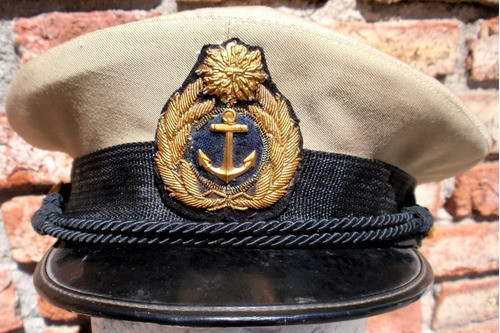 Gorra Khaki Sub Oficial Armada Marina De Uruguay 1960s 0