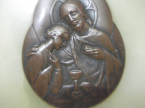 B. Antigo- Ícone Ou Placa Sacra Francesa Primeira Eucaristia 1