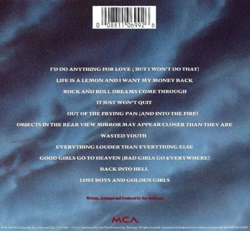 Meat Loaf Cd: Bat Out Of Hell Ii ( Simil Vinilo ) 1