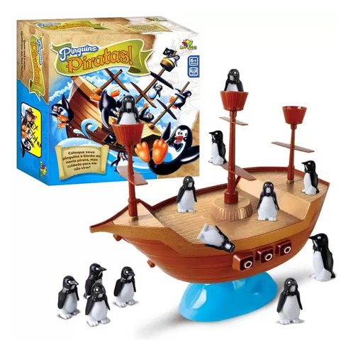 Jogo Infantil Navio Equilibrista Pinguim Pirata Divertido 0