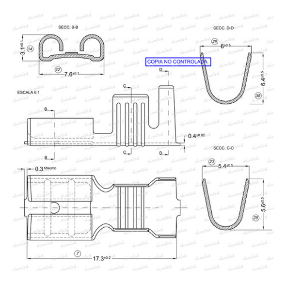 50 Terminales Ficha Pala Hembra 6.3mm Cable 2.5 A 6mm2 1 50 Terminales Ficha Pala Hembra 6.3mm Cable 2.5 A 6mm2 1