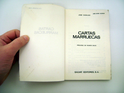 Cartas Marruecas Cadalso Prologo Ramon Solis Salvat Boedo 1